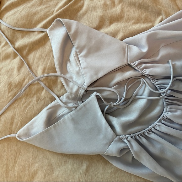 Wilfred Cosimo Lavender Tie Back Long Formal Dress - Picture 7 of 7